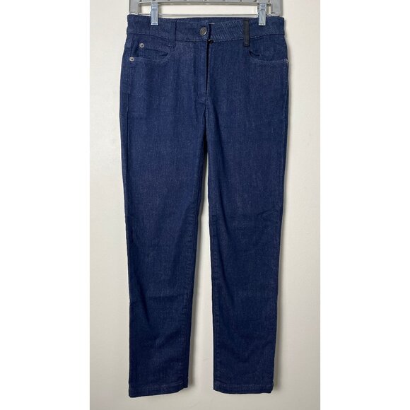 SALVATORE FERRAGAMO DARK NAVY CROPPED DENIM JEANS 28 - Picture 1 of 9